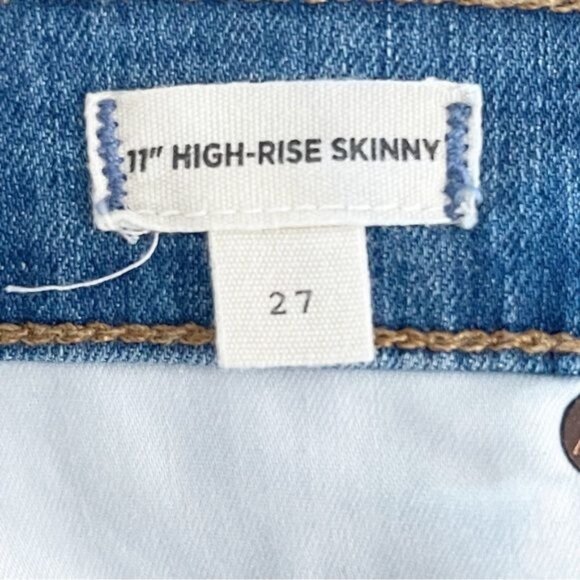 Madewell 11" High-Rise Skinny Jeans in Maricopa Wash AG164 size 27 - Picture 6 of 8
